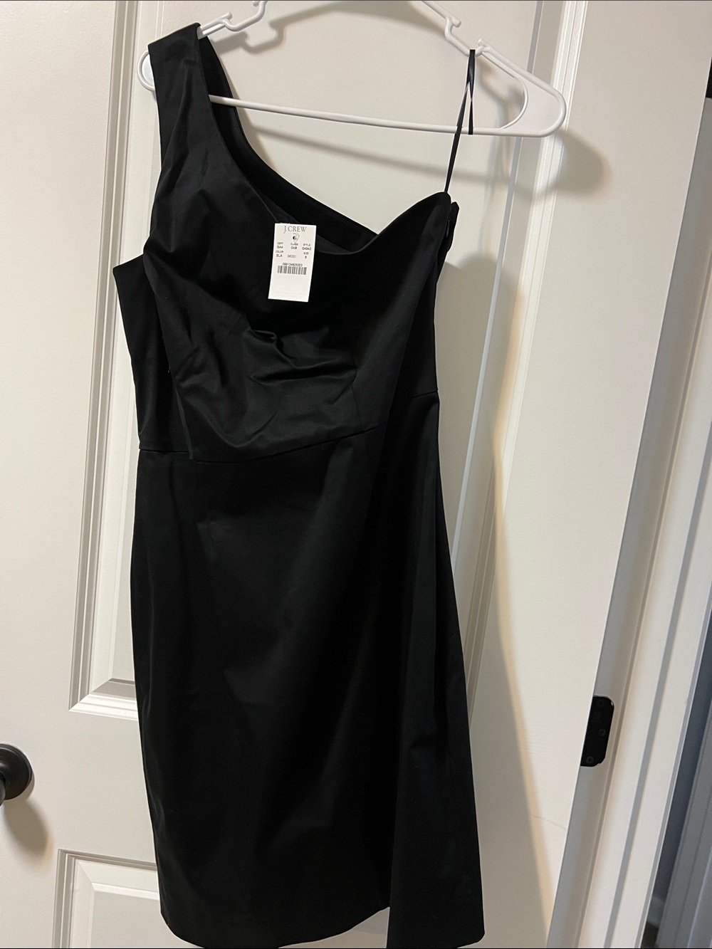 J. Crew Factory Black One-Shoulder Cocktail Dress